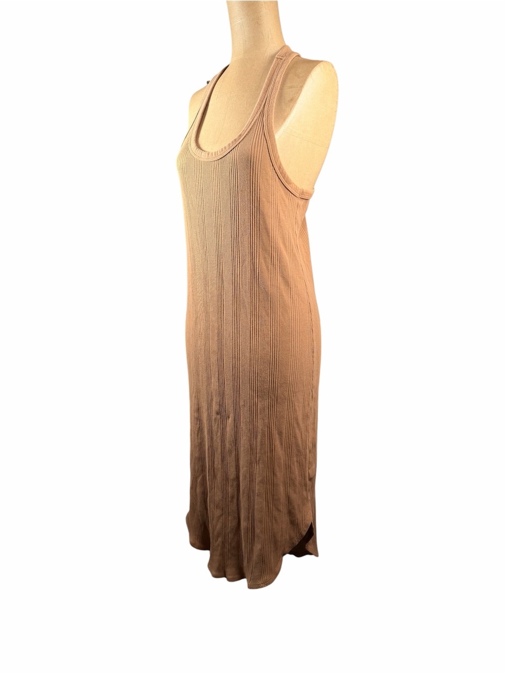 AERIE Camel Brown Ribbed Dress